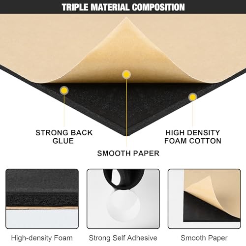 Sound Deadening Material for Cars 157mil 4mm Adhesive Automotive Sound 24sqft