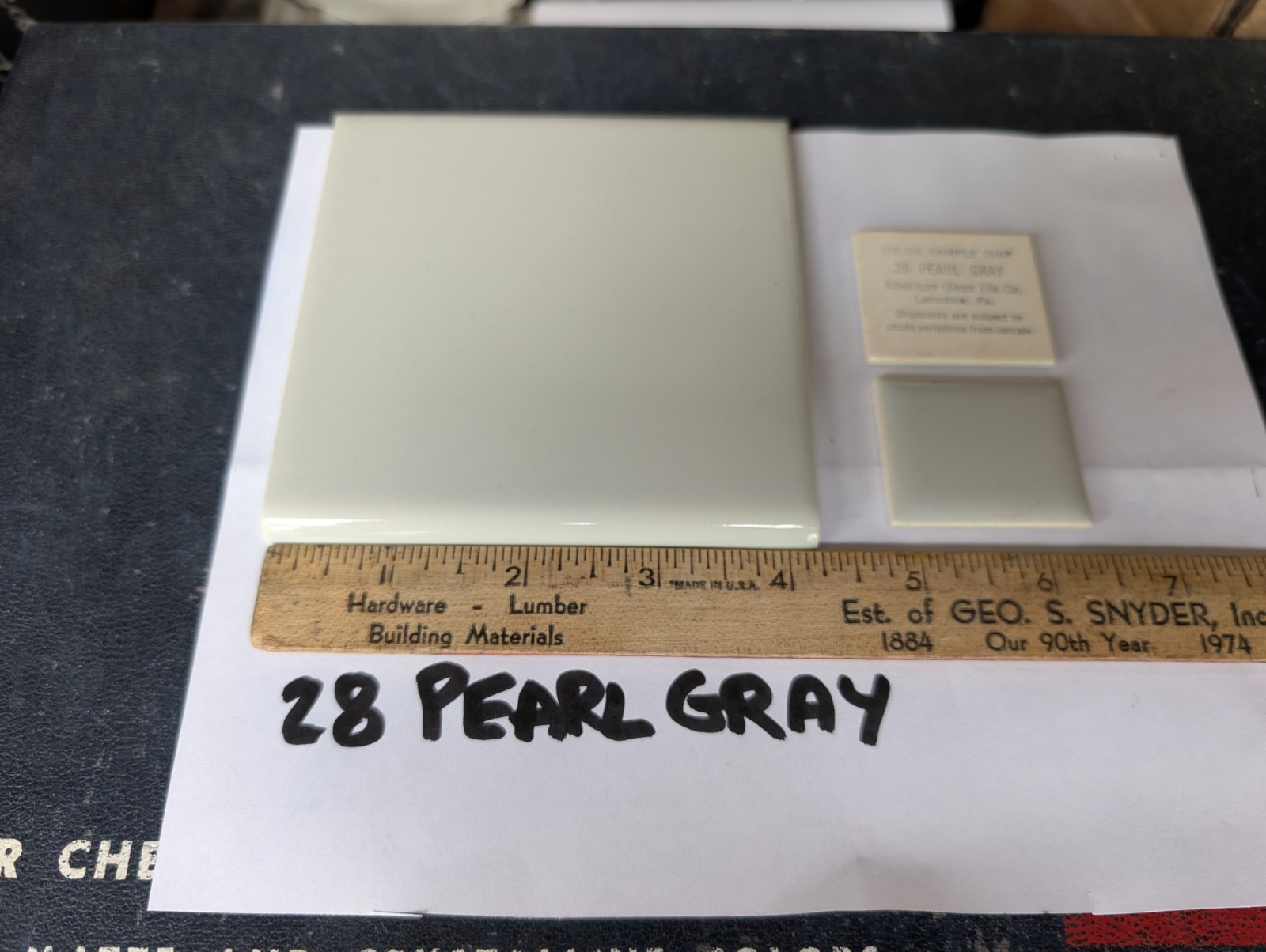 2 pcs American Olean Bullnose 4-1/4″ Square Pearl Gray #28 Glossy NEW S4449