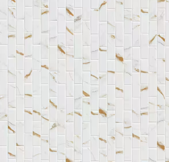 MSI Calacatta Gold Subway 12″ x 12″ x 0.24″ Matte Porcelain Mosaic Tile 0.93 sf