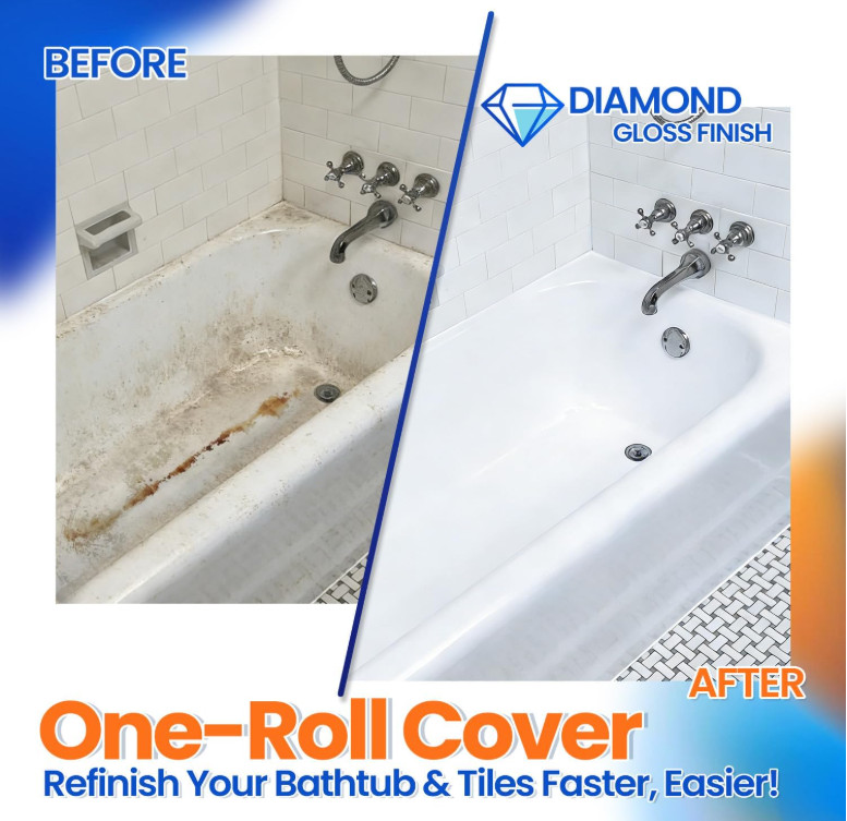 Specialty Tub and Tile Paint, Water-Based Tub and Tile Refinishing Kit with Tool