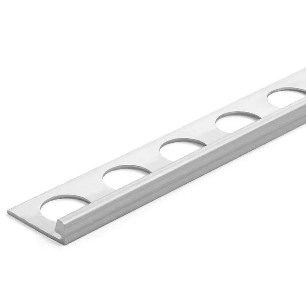 Silver 5/16 In. X 98 1/2 In. Aluminum L-Shaped Tile Edging Trim