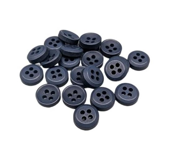 Botiboton – 50 Shirt Replacement Buttons – 10 mm (0.39″) 8 mm Navy Blue