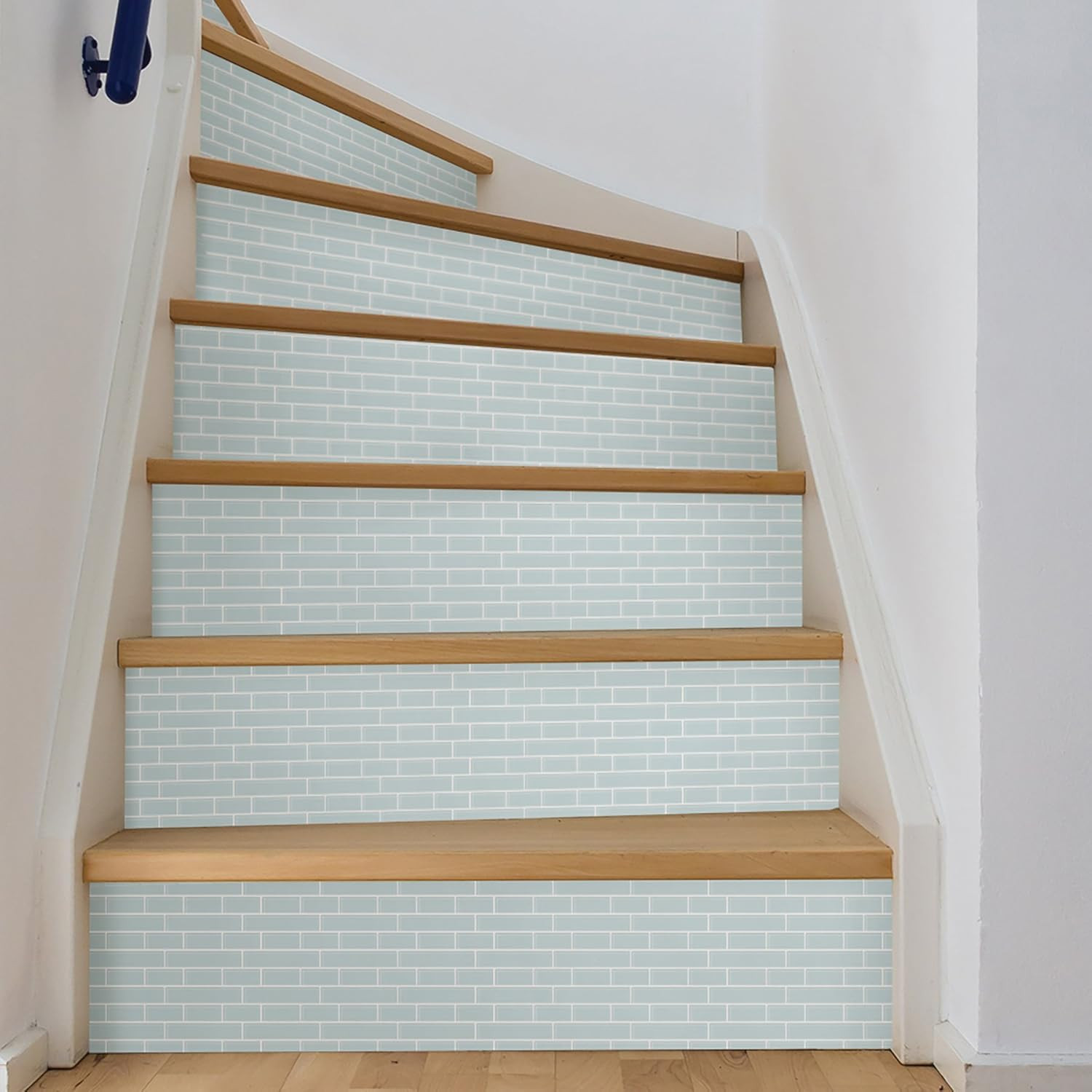 NH2361 Sea Glass Peel & Stick Backsplash Tiles, Blue