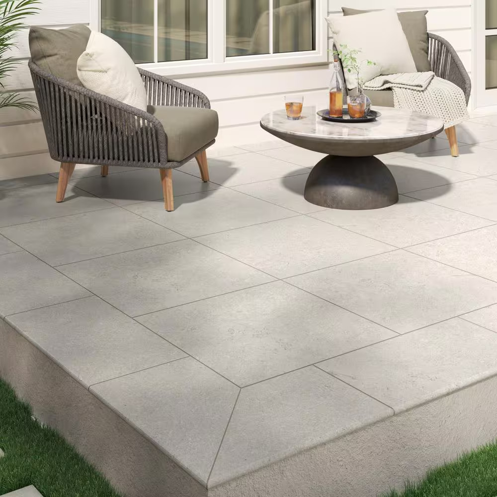 Living Style Pearl 2 Cm. X 24 In. X 24 In. Matte Porcelain Stone Look Paver (8 S