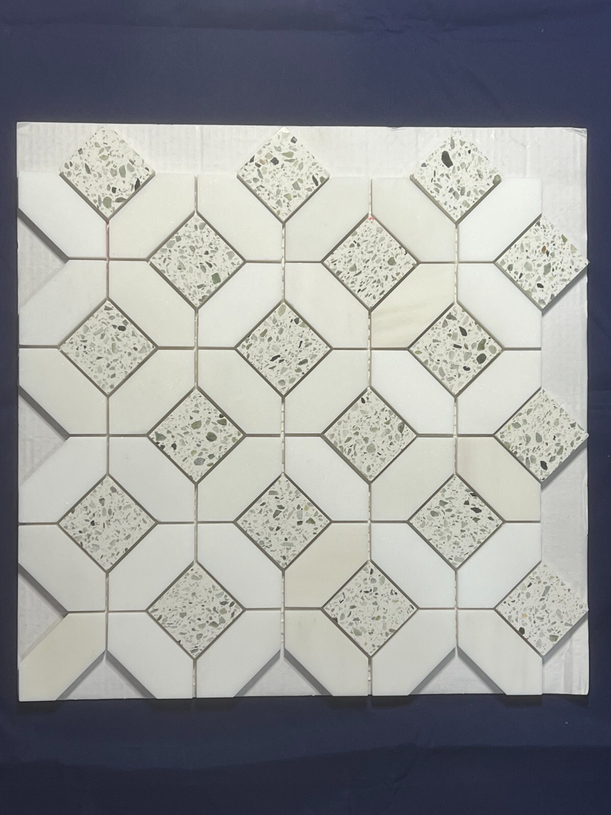 S46 Carrara White Marble Hexagon/Octagon Mosaic Tile Kitchen Bathroom, 7 sheets