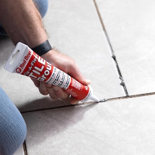 Tile Grout Gray 5.5oz Squeeze Tube Pre-Mixed Water Resistant Quick Drying Repair