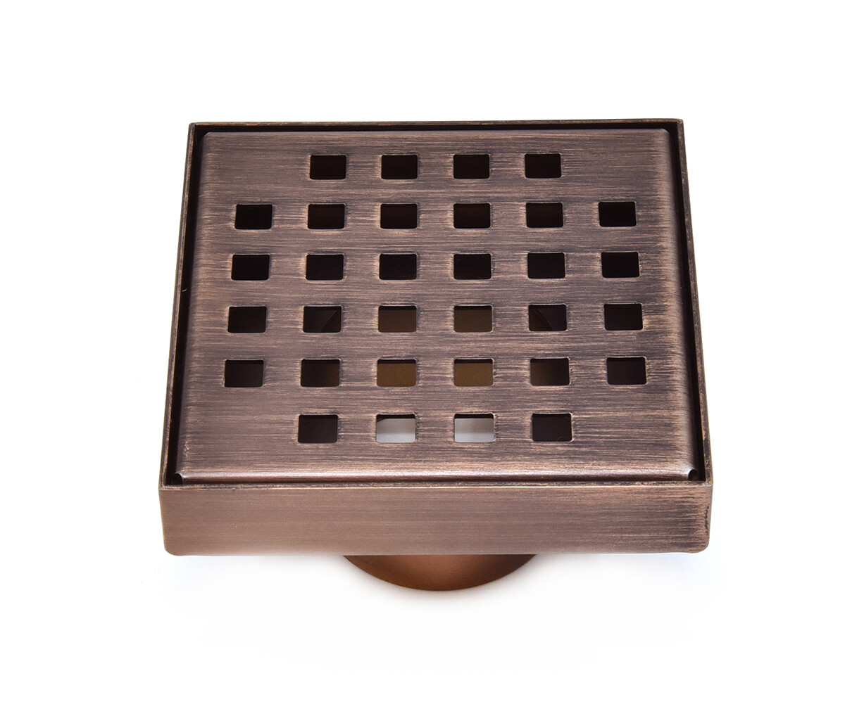 SereneDrains Square Shower Drain complete ABS kit Stainless Steel Square Design