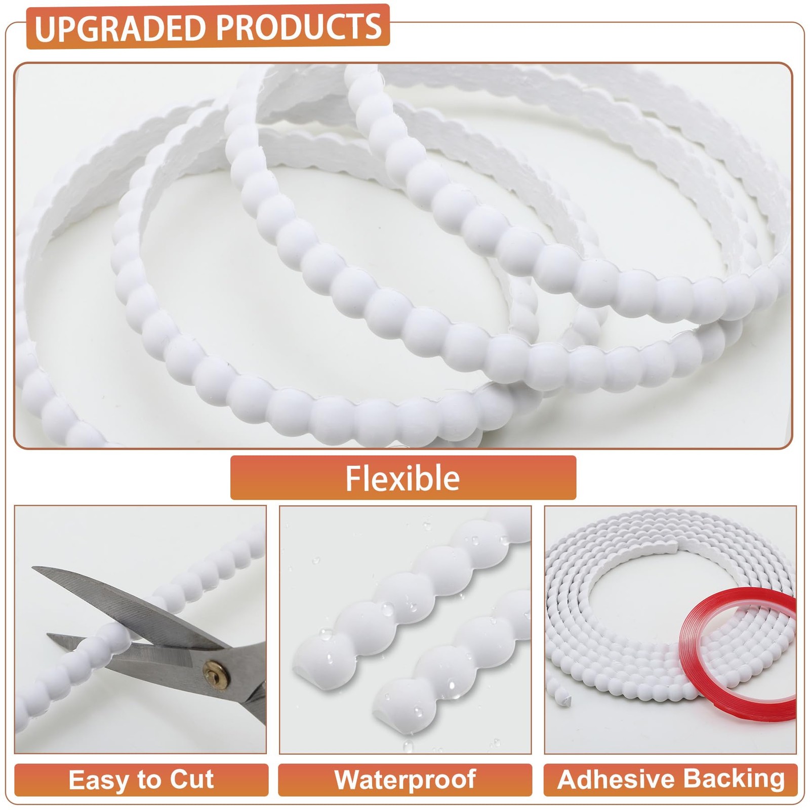 118″L x 0.7″W Flexible Mirror Frame Bead Molding Trim, Paintable DIY Moulding…