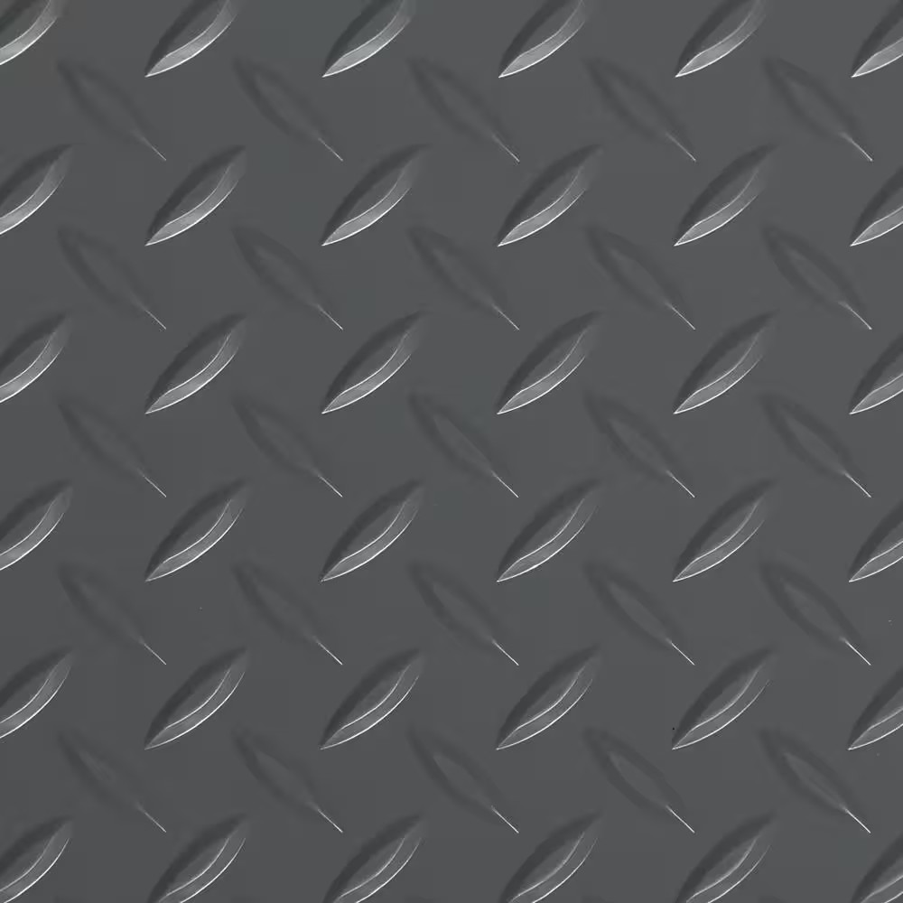 Diamond Tread 5 Ft. X 10 Ft. Slate Grey Commercial Grade Vinyl Garage Flooring C