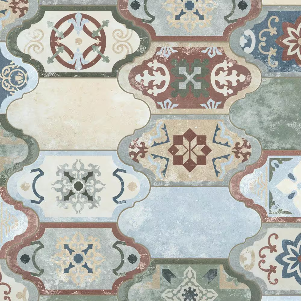 Corinto Provenzal Colors Mix 6-1/4 In. X 12-3/4 In. Porcelain Floor and Wall Til