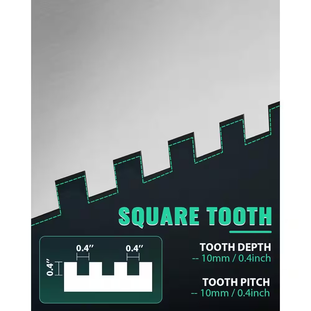 24 X 4 Square Notch Trowel with Aluminum Alloy Frame for Large Tile Flooring and