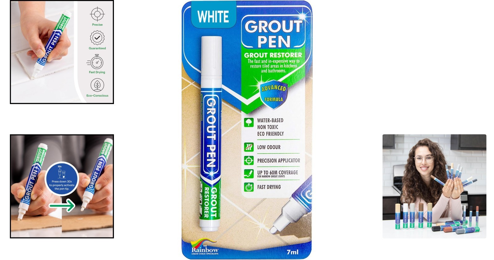 Waterproof Grout Pen Paint Marker – White 5mm Tip for Easy Grout Restoration
