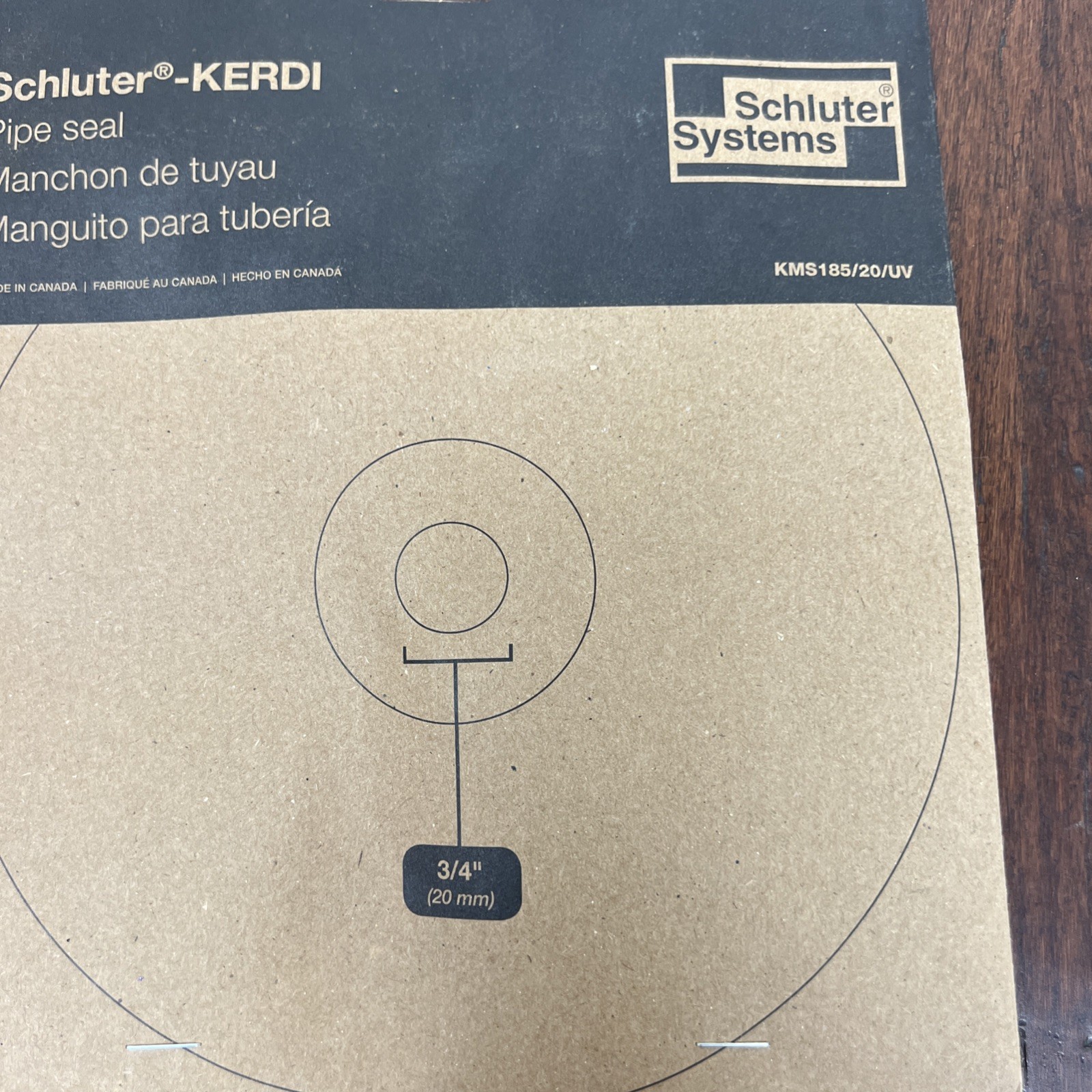 Schluter KERDI Pipe Seal 3/4” and Mixing Valve Seal 4-1/2″ Pair