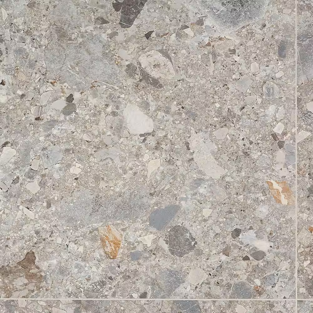 Luxe Terrazzo Earth 23.54 In. X 23.54 In. Matte Terrazzo Look Porcelain Floor an
