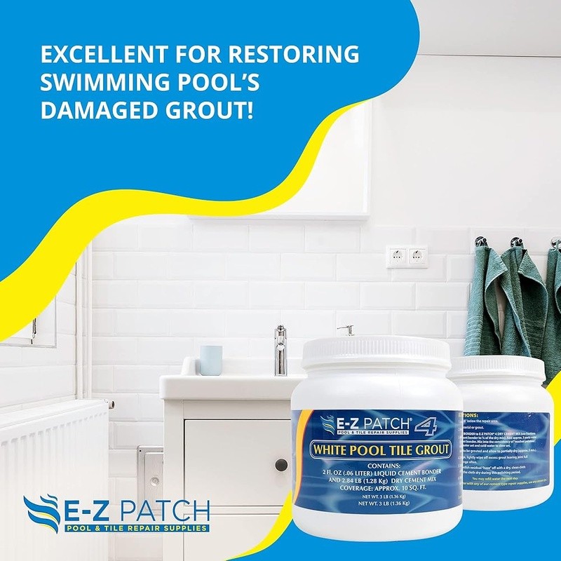 Easy Grout Repair Kit Low Odor Adjustable Epoxy Pool Tile Shower Repair 3lb New