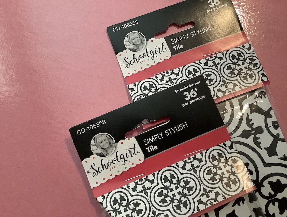 Carson Dellosa Schoolgirl Simply Stylish Straight Border Tile 36′ Lot of 2 NEW