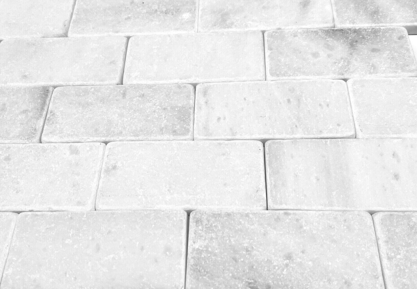 Carrara 2X4 Tumbled Marble Mosaic Wall Backsplash Tile Kitchen (Sold by piece)