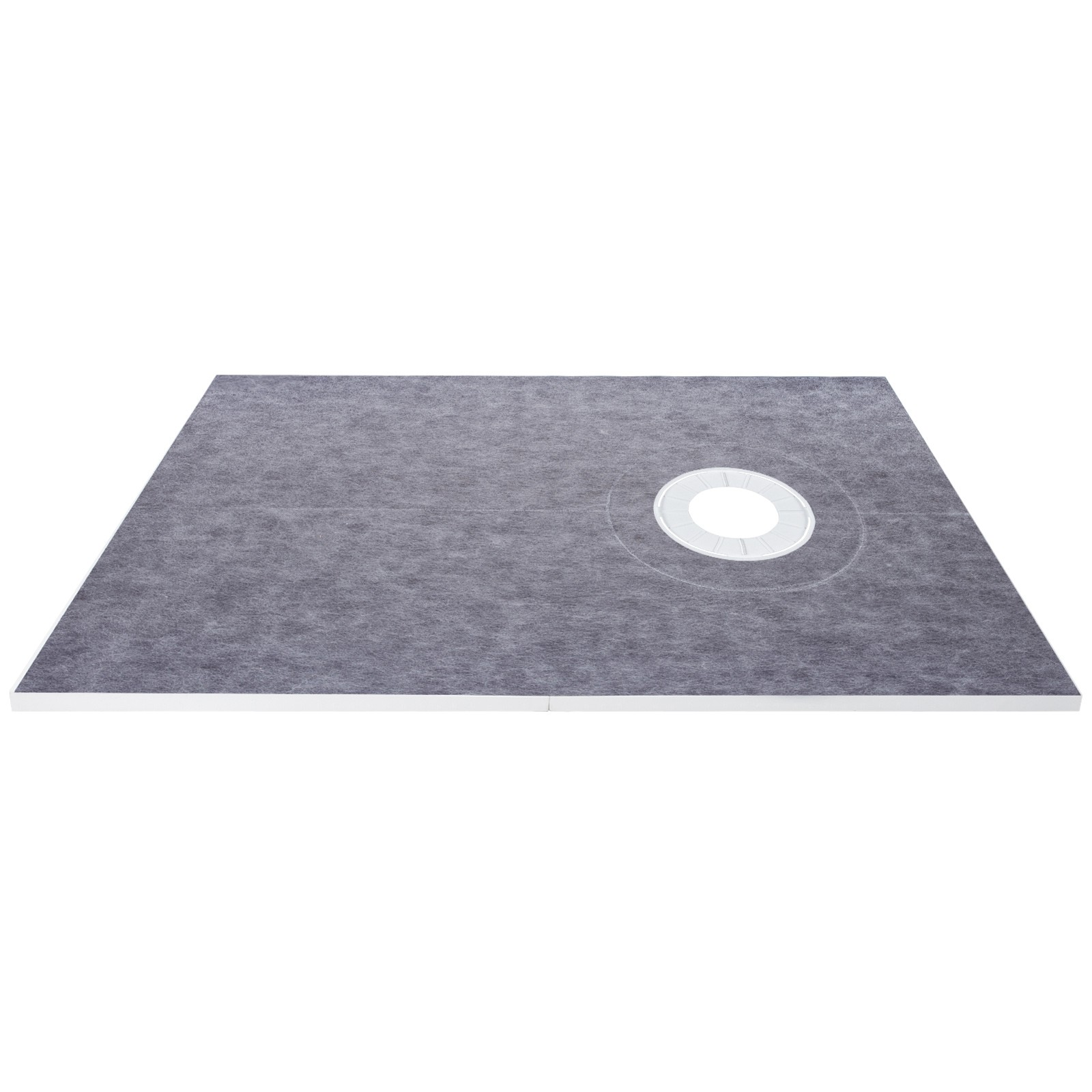 VEVOR Waterproofing Shower Tray Kit Shower Kit Curb 38×60″ w/ Offset Drain PVC