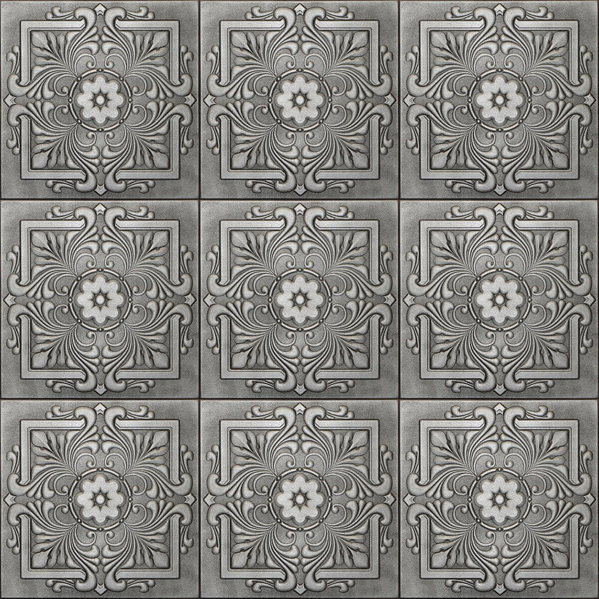 DIY Decor Glue-up Styrofoam Ceiling Tile 20″ x 20″ R22ASilver 24/Lot (63.36 S/F)