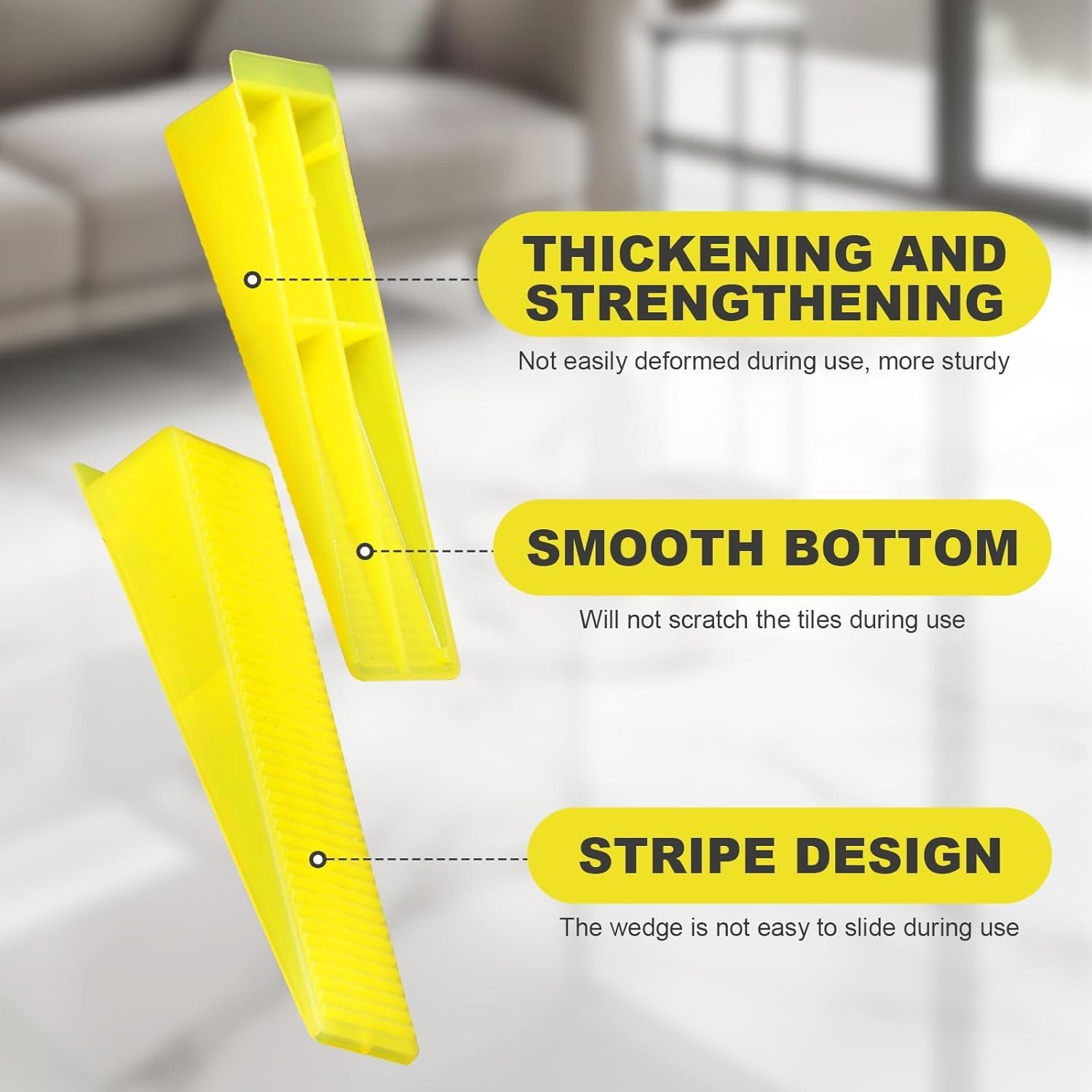 Tile Leveling System Tile Wedges, 400PCS Reusable Tile Leveling Wedges for 1/…