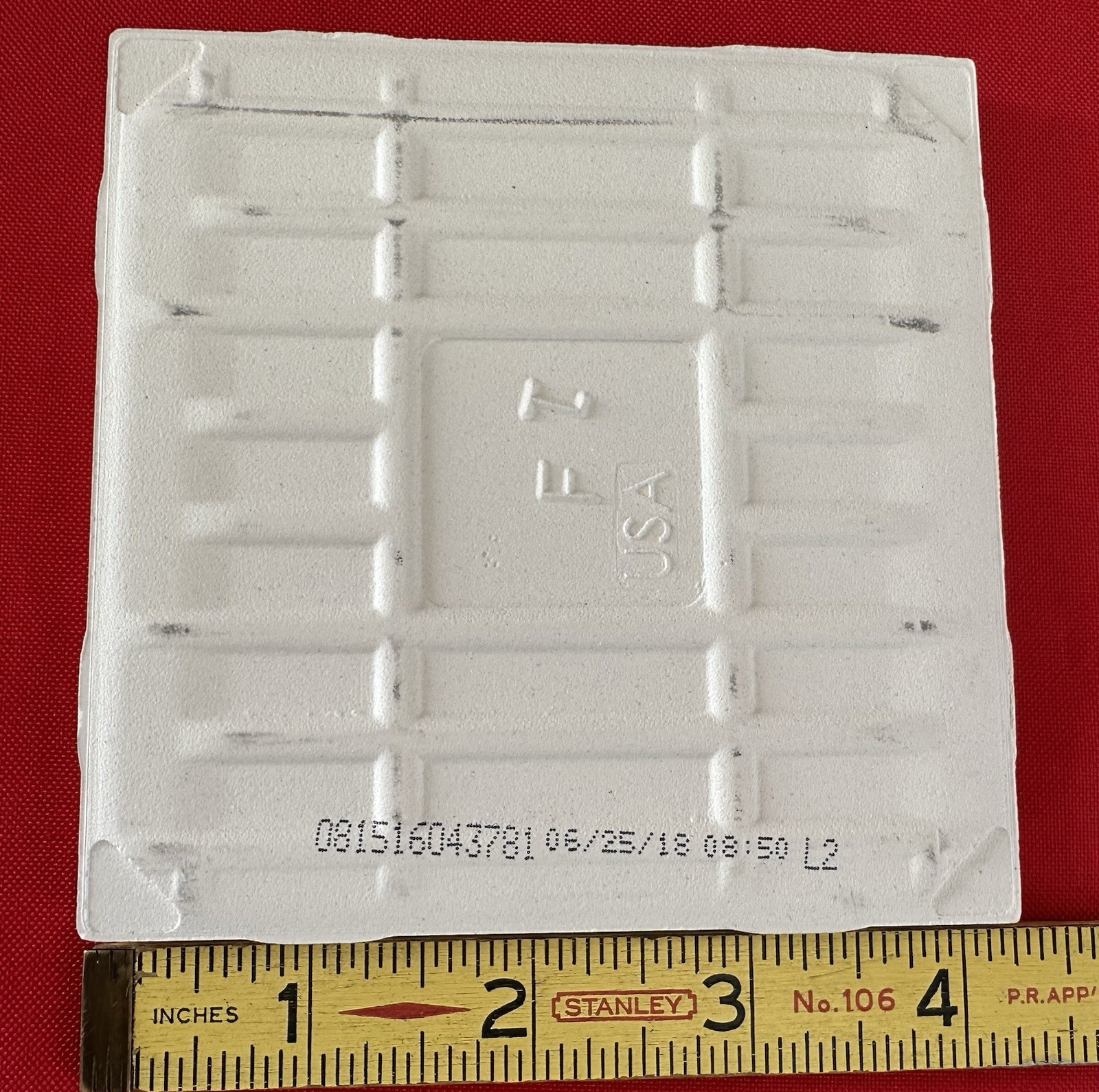1 pc. Gloss White #SL10: Ceramic Tile by American Olean 1990’s “Starting Line”
