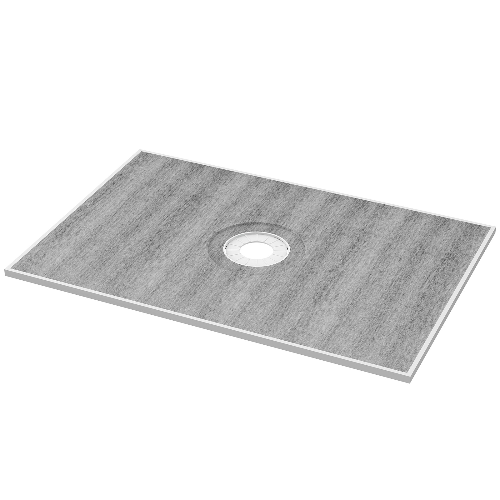 VEVOR Waterproofing Shower Curb Tray Kit 48″x72″ w/ Central Drain Thickened
