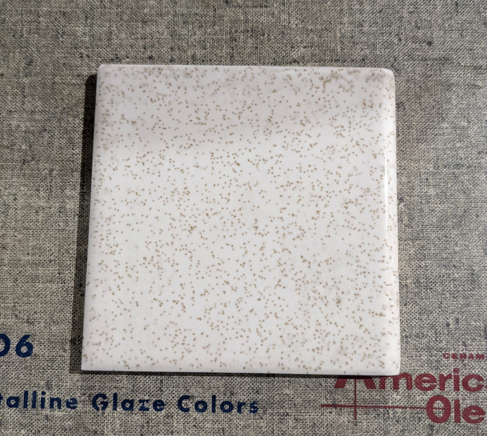 2 pieces 4 1/4″ Ceramic Tile 46 Buckwheat Bullnose S4449 American Olean Gloss