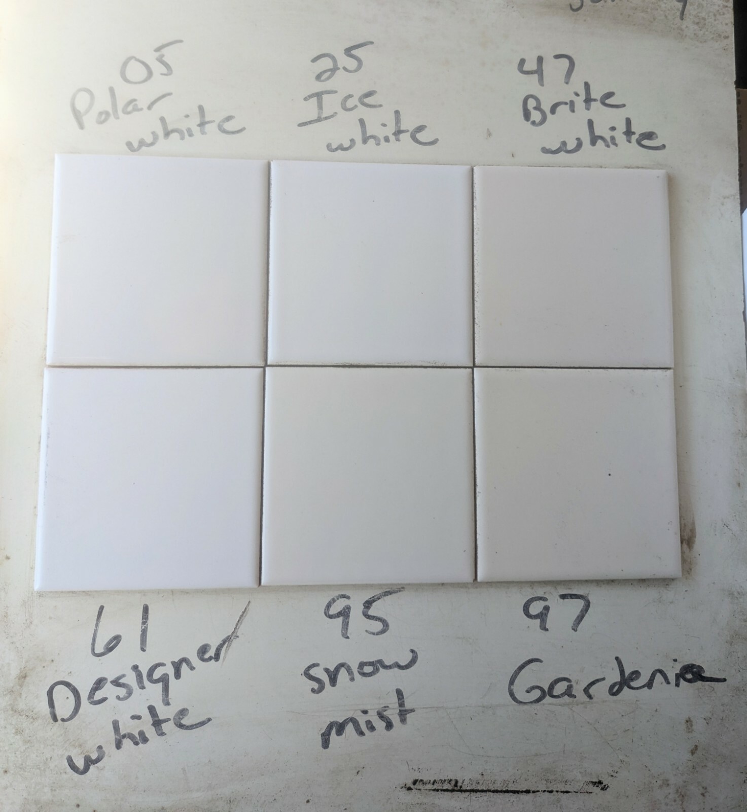 4 pc American Olean Vintage Ceramic Tile quarter round bullnose A106 Brite White