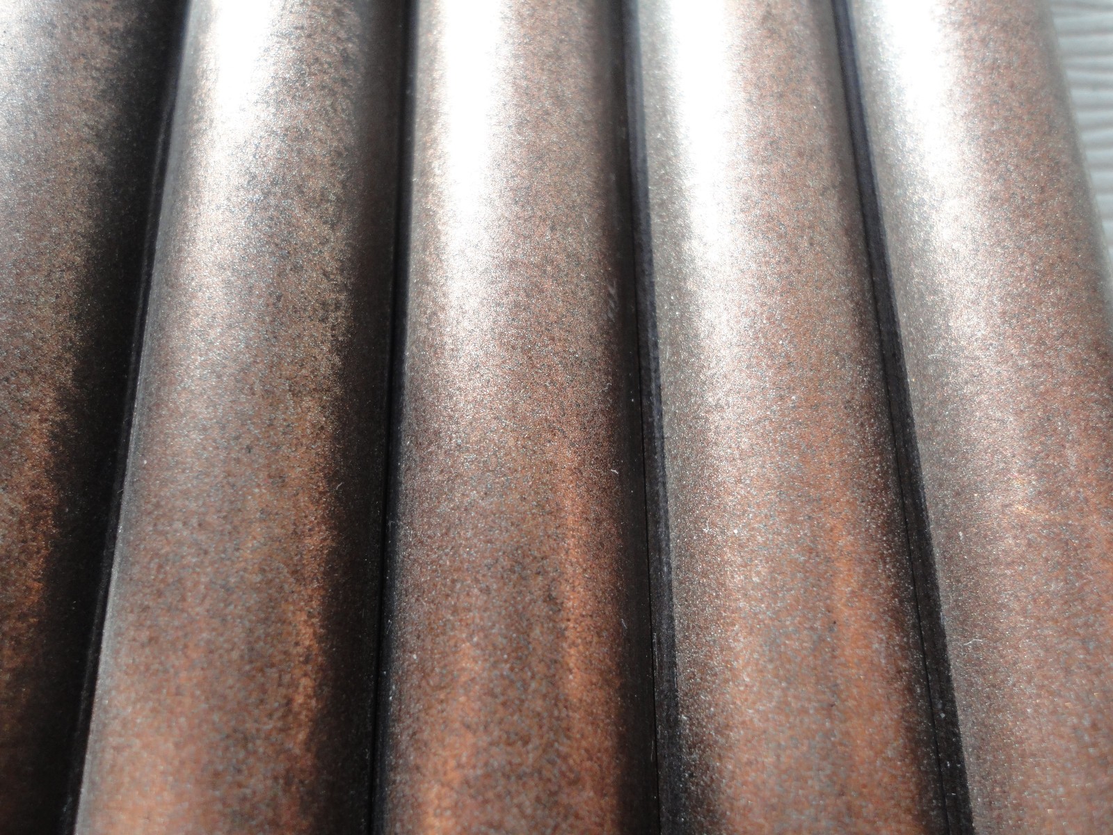 LOT 30 – Questech Premium Metal Tile Half Round / Burnished Copper 1/2″ x 6″