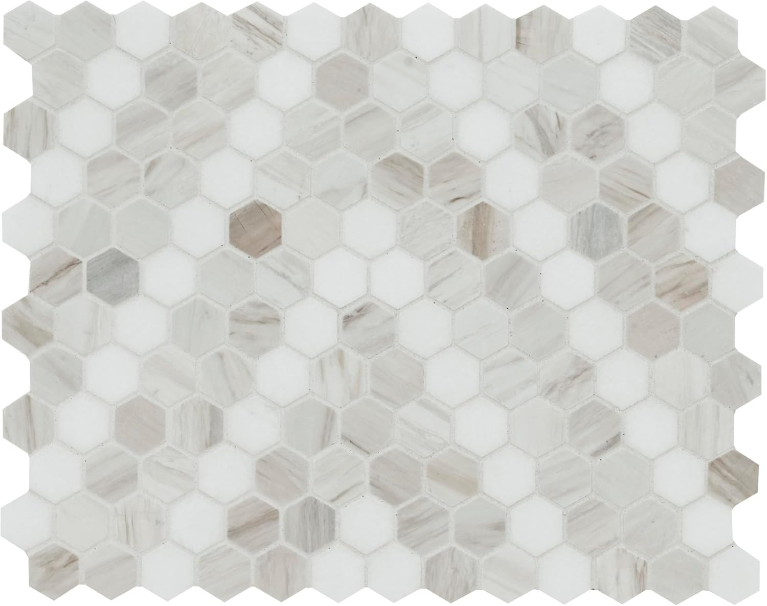 Angora Sazi 11×14 Polished Marble Hexagon Tile for Elegant Kitchens & Baths