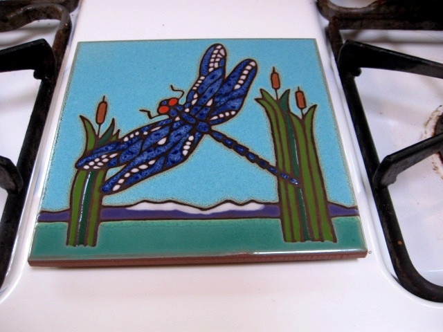 Ceramic Tile Dragonfly wall decor hot plate backsplash installation mural mosaic