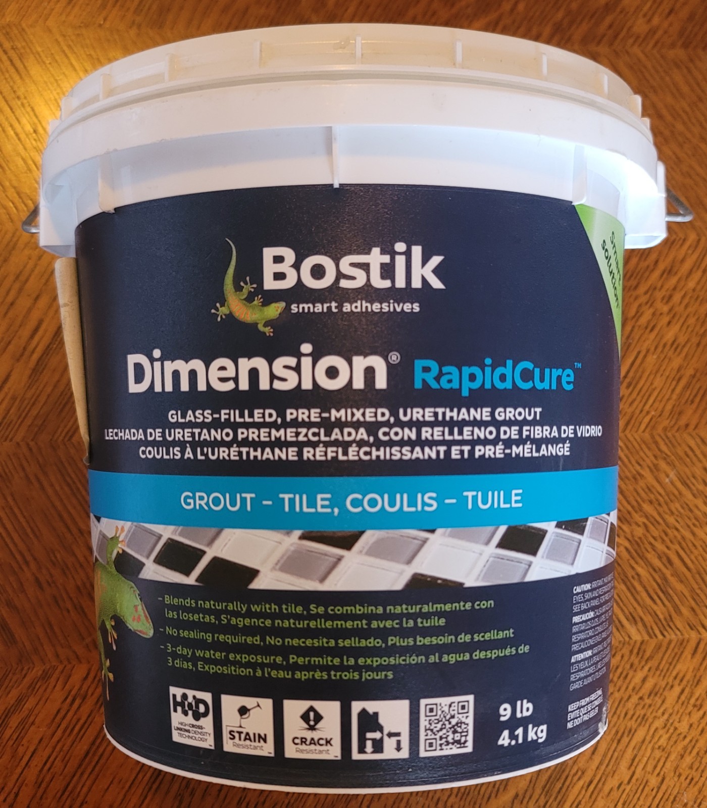 Bostik Dimension Rapidcure Pre-Mixed Urethane Grout – 9lbs Bucket – OPAL