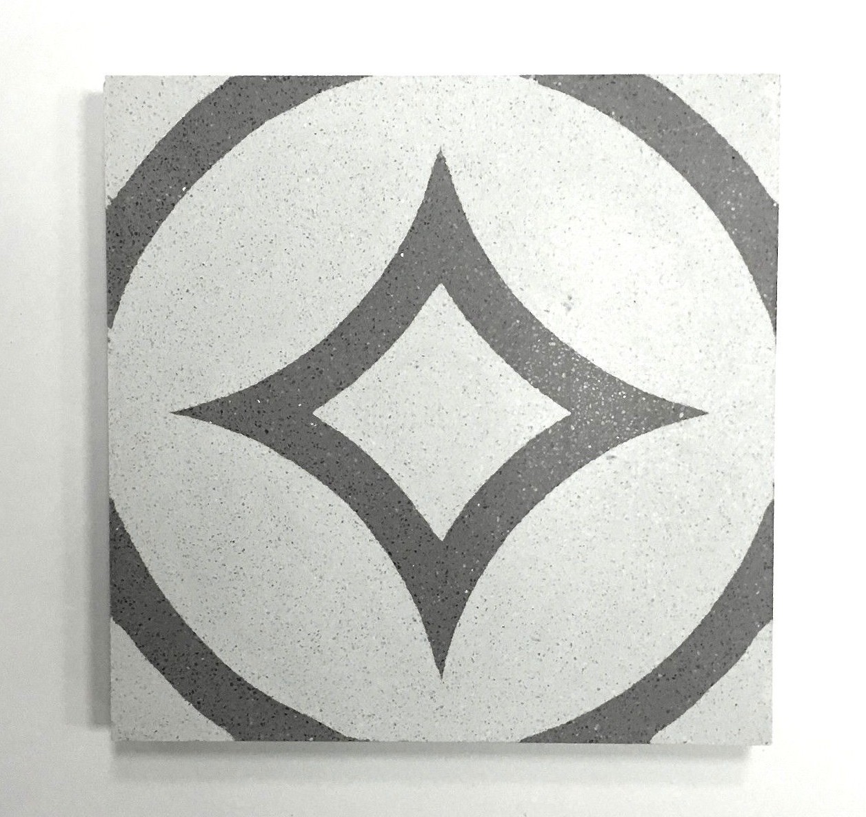 8×8 Luna Gray Geometric Encaustic Cement Tile Floor Wall Kitchen Bath(BOX OF 5)