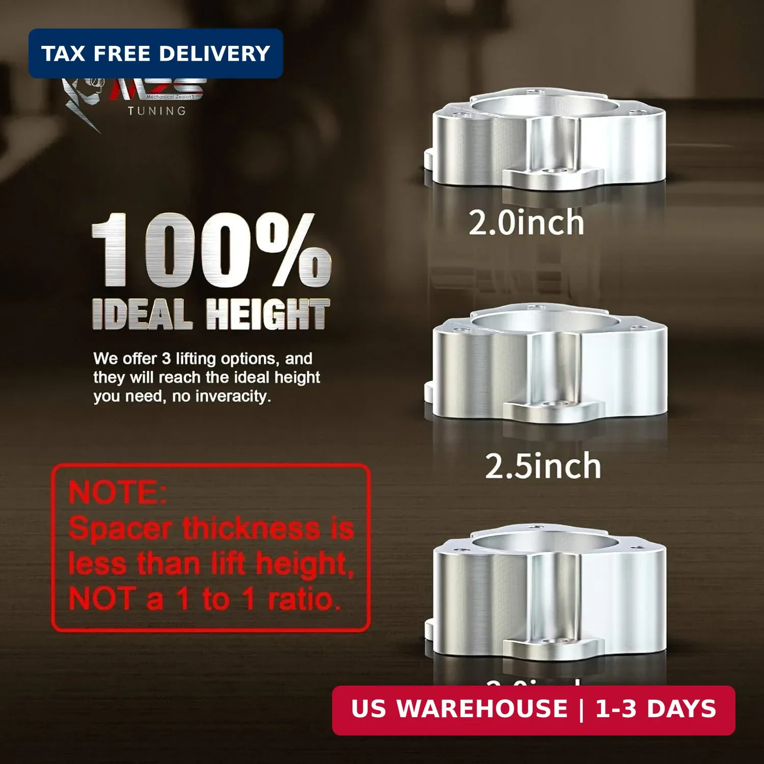 MZS 2 Inch Front Leveling Kit Lift Strut Spacers for Tundra Sequoia 2WD 4WD | Au