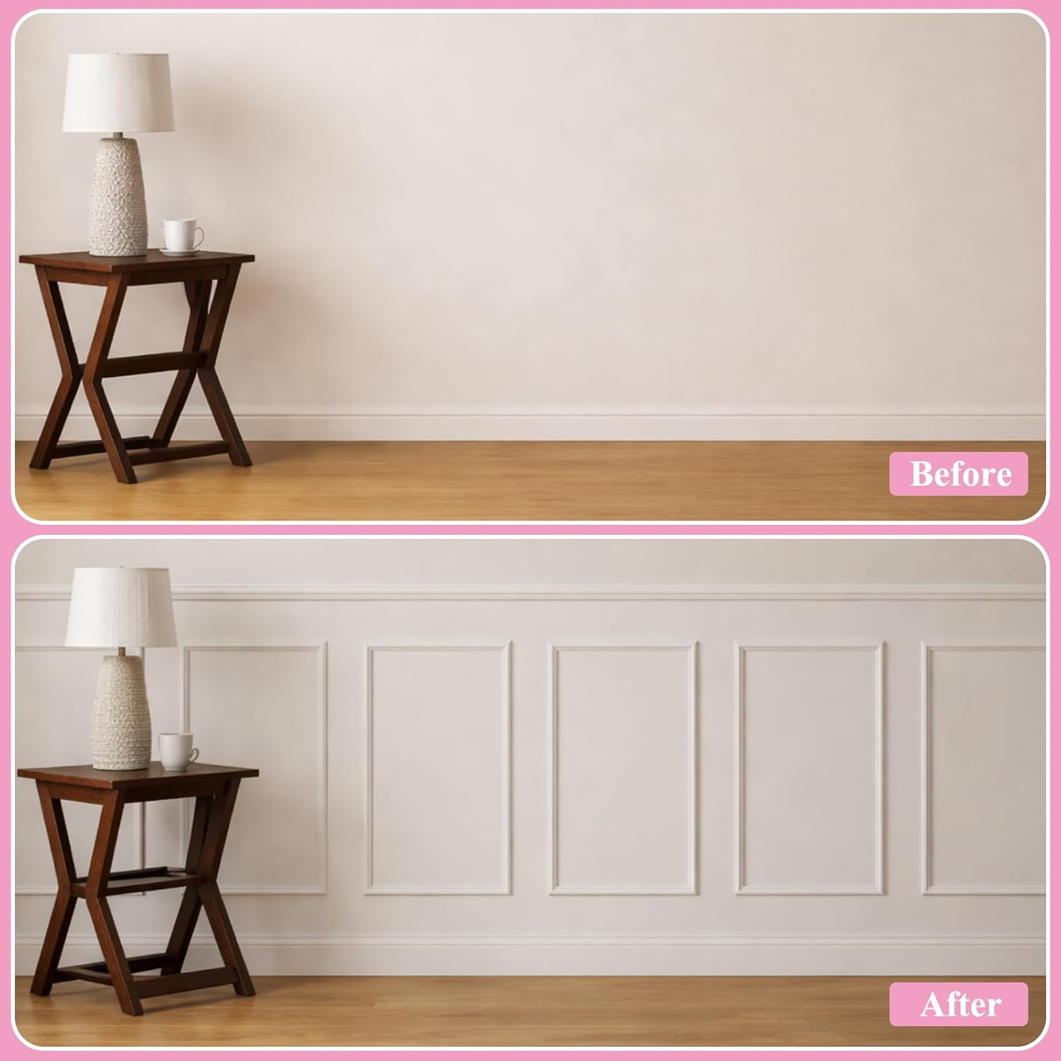 12 Set Accent Wall Molding Kit Premade Wainscoting Panels Wall Molding Peel and