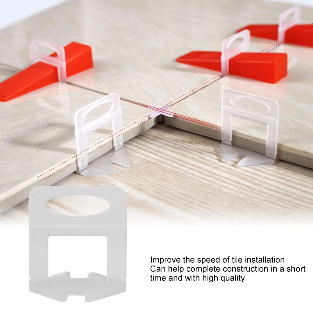 Tile Leveling System with Tile Plier, Tile Spacers Clips and Reusable Wedges