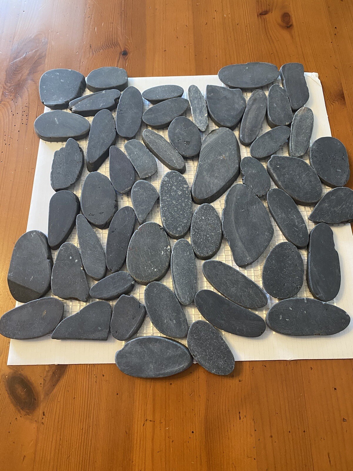 Black Nature Pebble Stone Shower Floor
