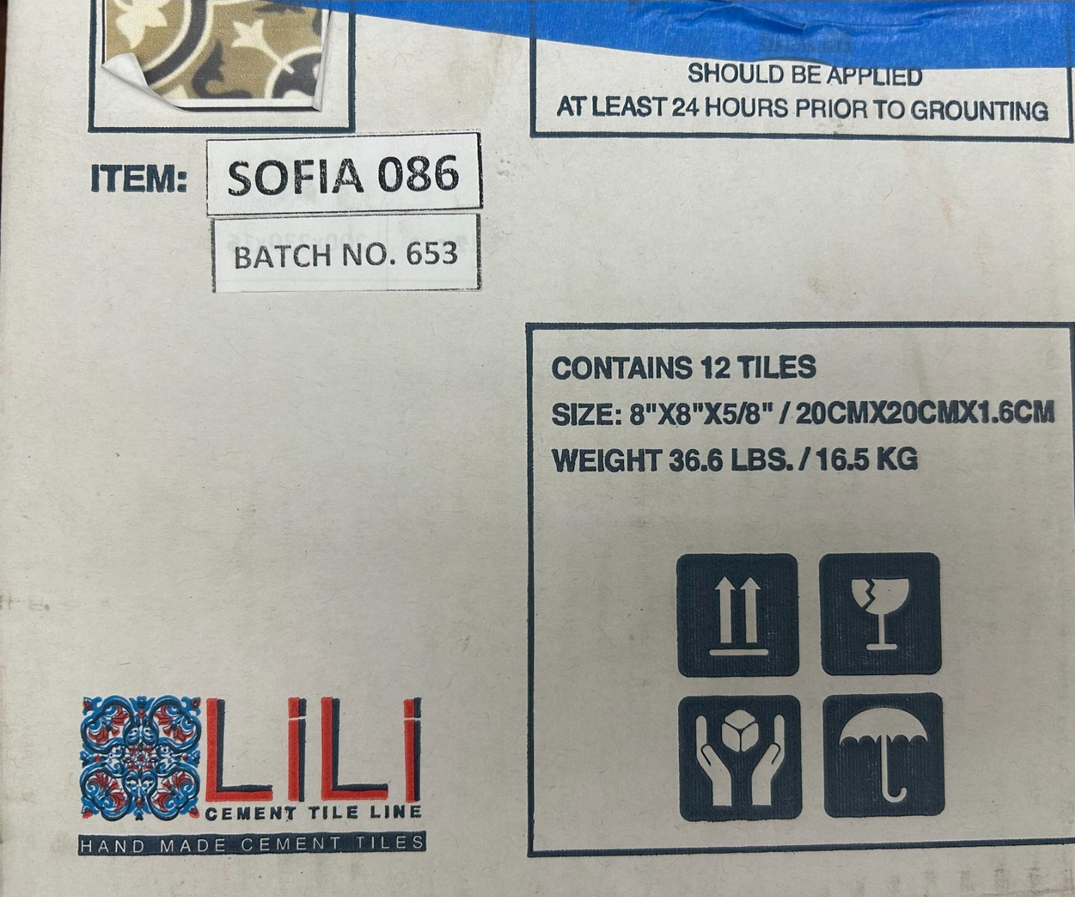 4 LILI SOPHIA ENCAUSTIC CEMENT TILES Designer Stone 16 x 16 Floor Mosaic Vietnam
