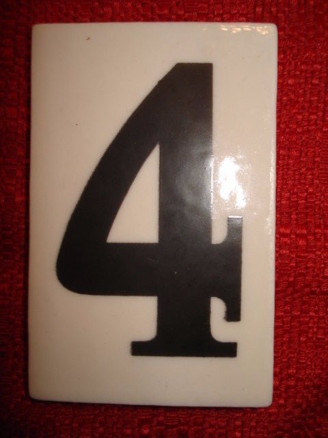 Ceramic Tile Curtis Development & MFG. CO. Address House Number 2 3/16″ x 3.5″