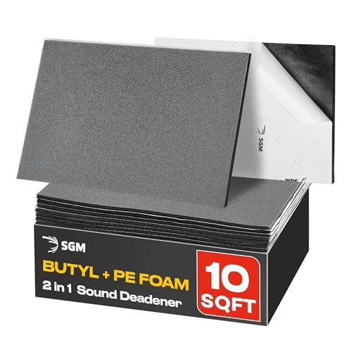 Blue 2in1 200 mil (6mm) 10 sqft Car Sound Deadening & Heat 200 mil 10 sqft