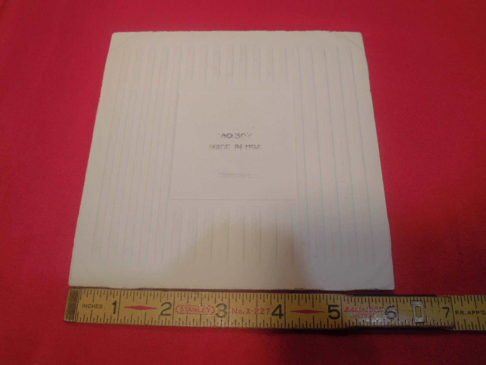 1 pc. Off-White: 6″ X 6″ Ceramic Crystalline Tile by American Olean from 1990’s
