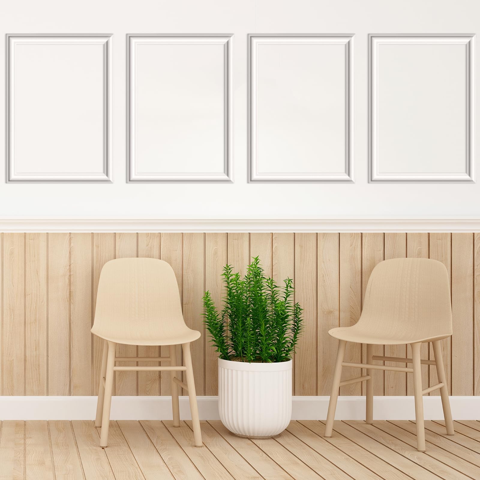 3 Set Accent Wall Molding Kit Premade Wainscoting Panels Wall Molding Peel an…