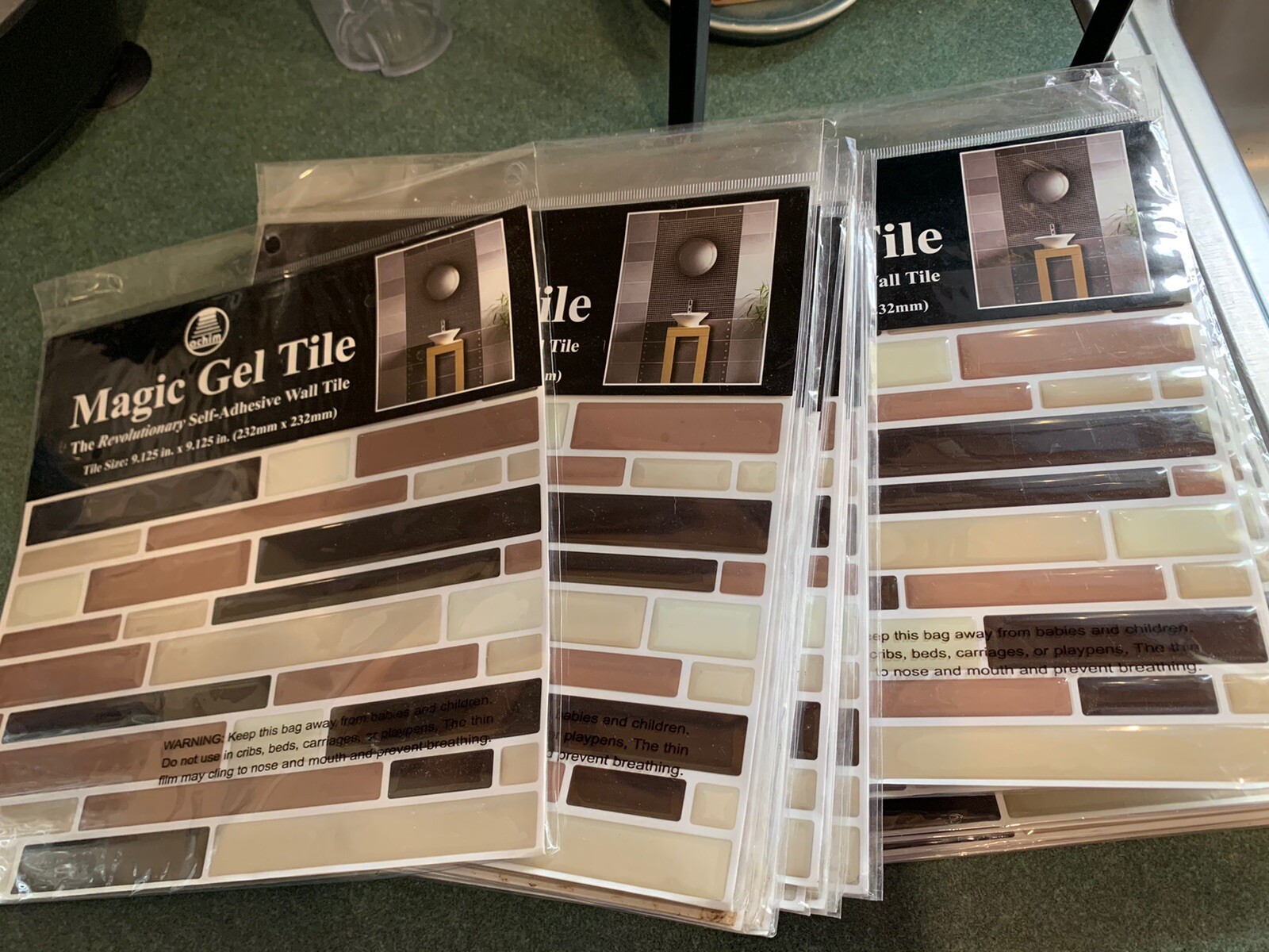 Backsplash Tiles. Peel & Press Bundle Of 20 Tiles Natural Tones , New