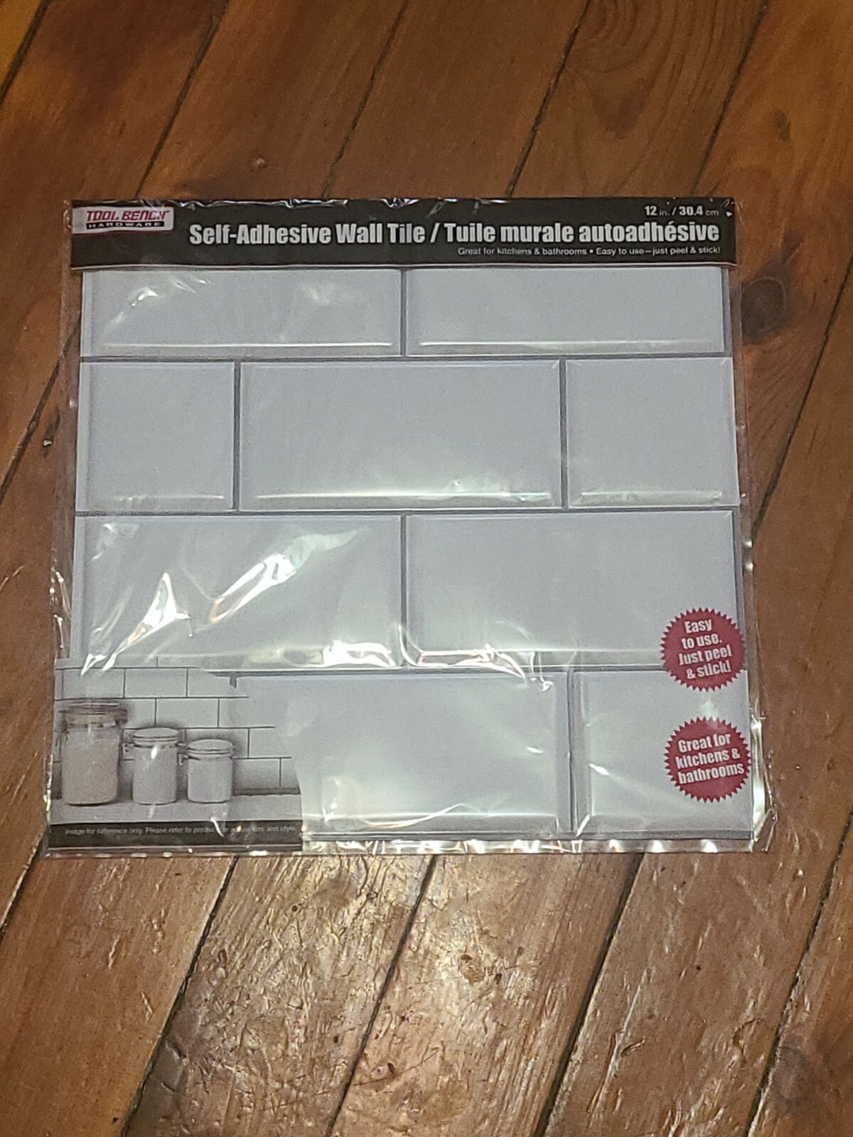 NEW 3D Peel Stick Wall White SUBWAY Tile Backsplash Lightweight 12 in /30.4 CM
