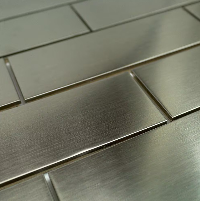 Ivy Hill Tile 2 in. x 6 in. Stainless Steel Subway Wall Tile Case (10 sq ft)