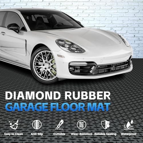 Garage Floor Mat, 2.8mm Thickened PVC Flooring Roll for Under 8×30 FT, Black
