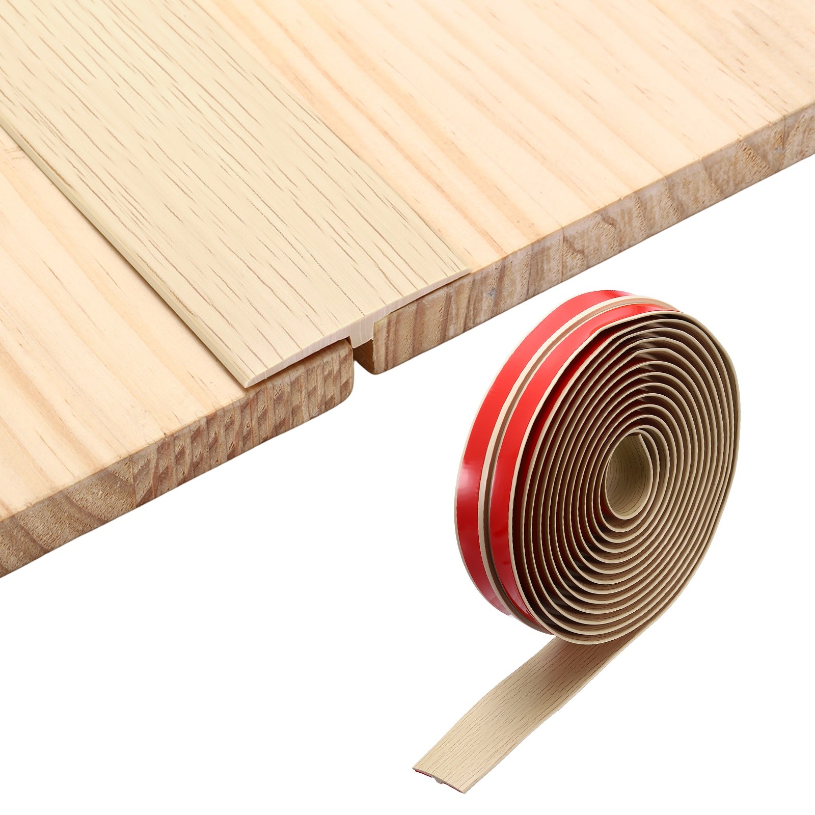 Floor Transition Strip, 20FTx1.97″x0.31″ T-Shaped Strips, Light Beige