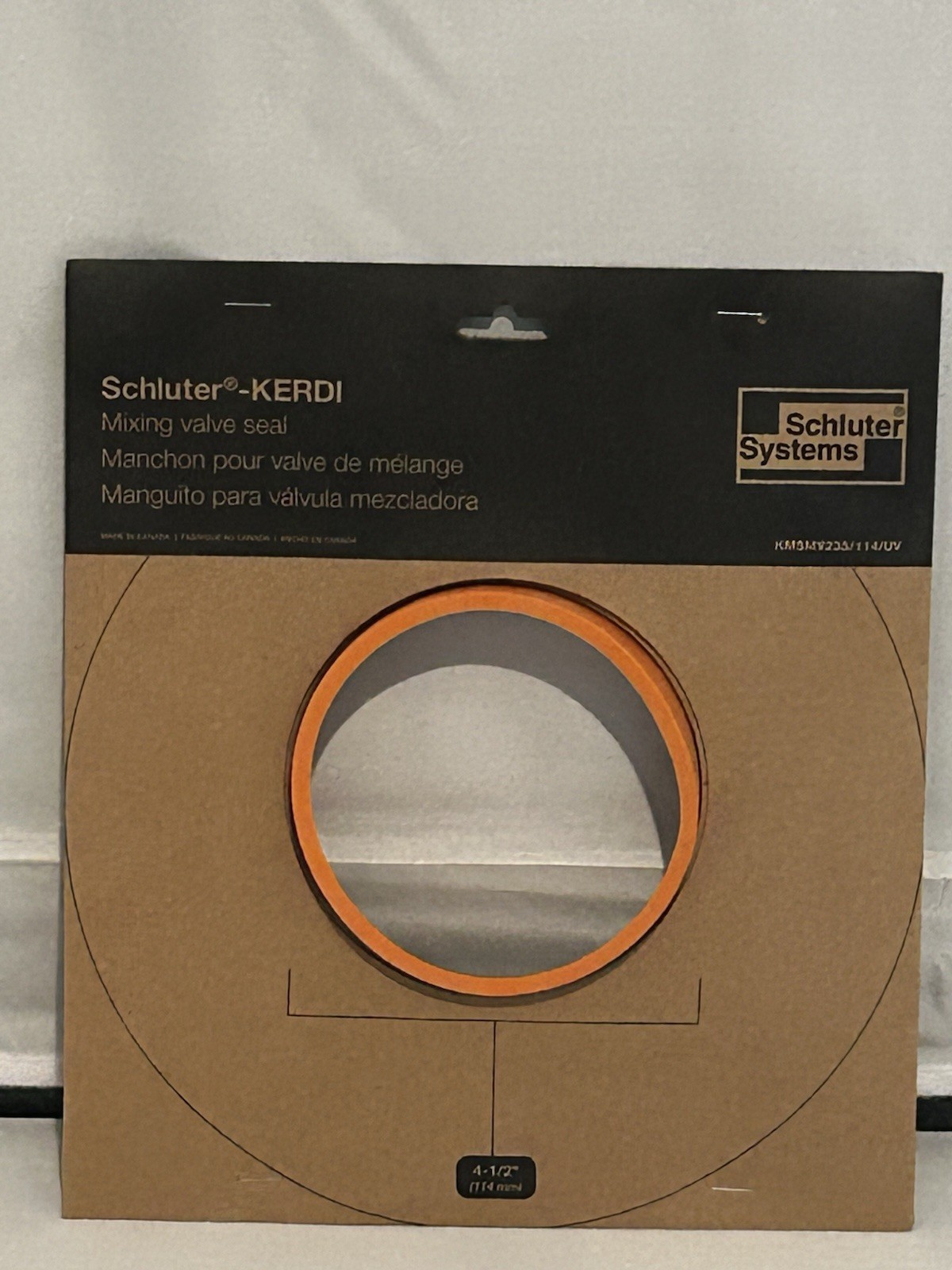 Schluter Systems Mixing Valve Seal – KMSMV235/114/UV ***NEW***