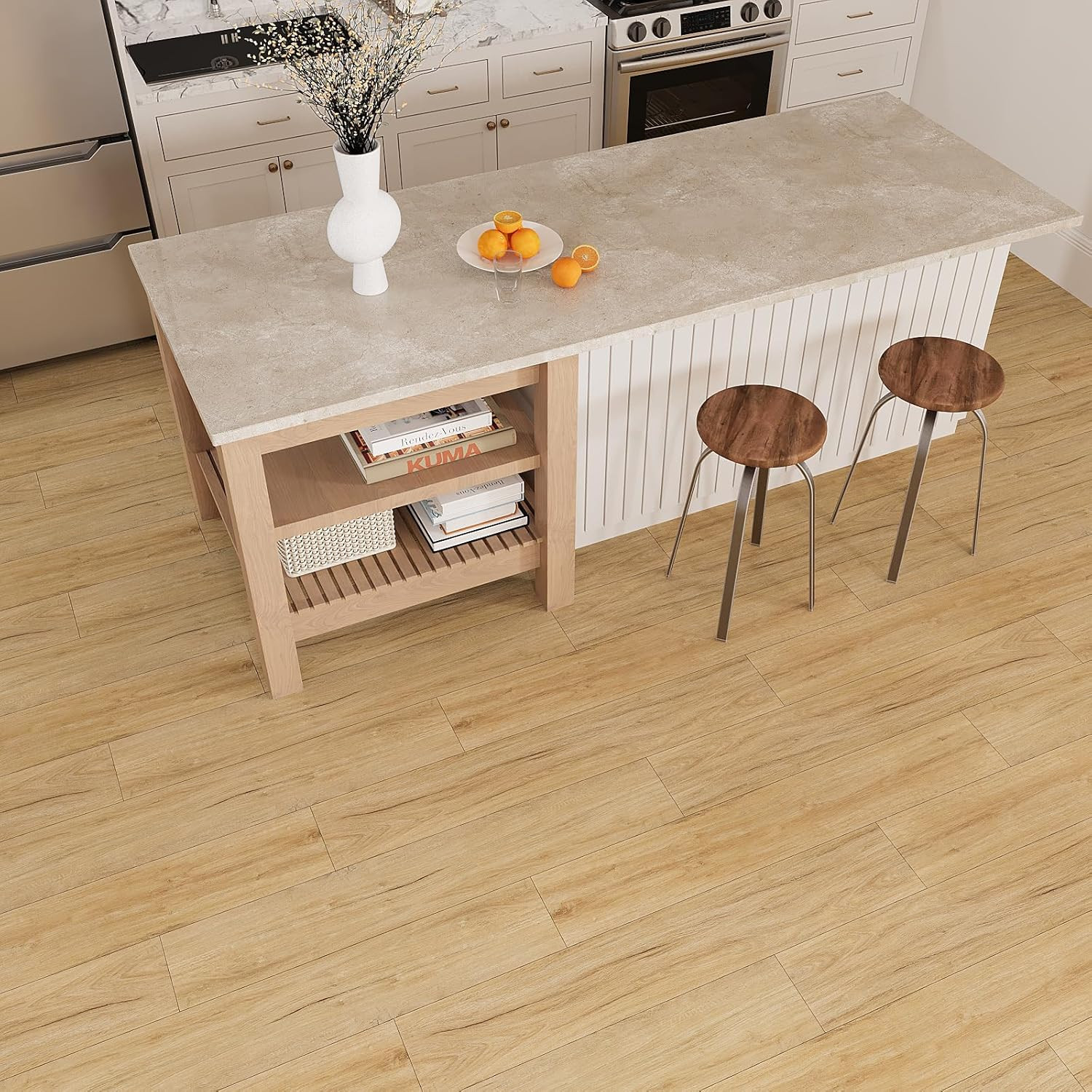 Waterproof Peel and Stick Cottage Oak Vinyl Plank Flooring 32 Pack 47 Sq. Ft.