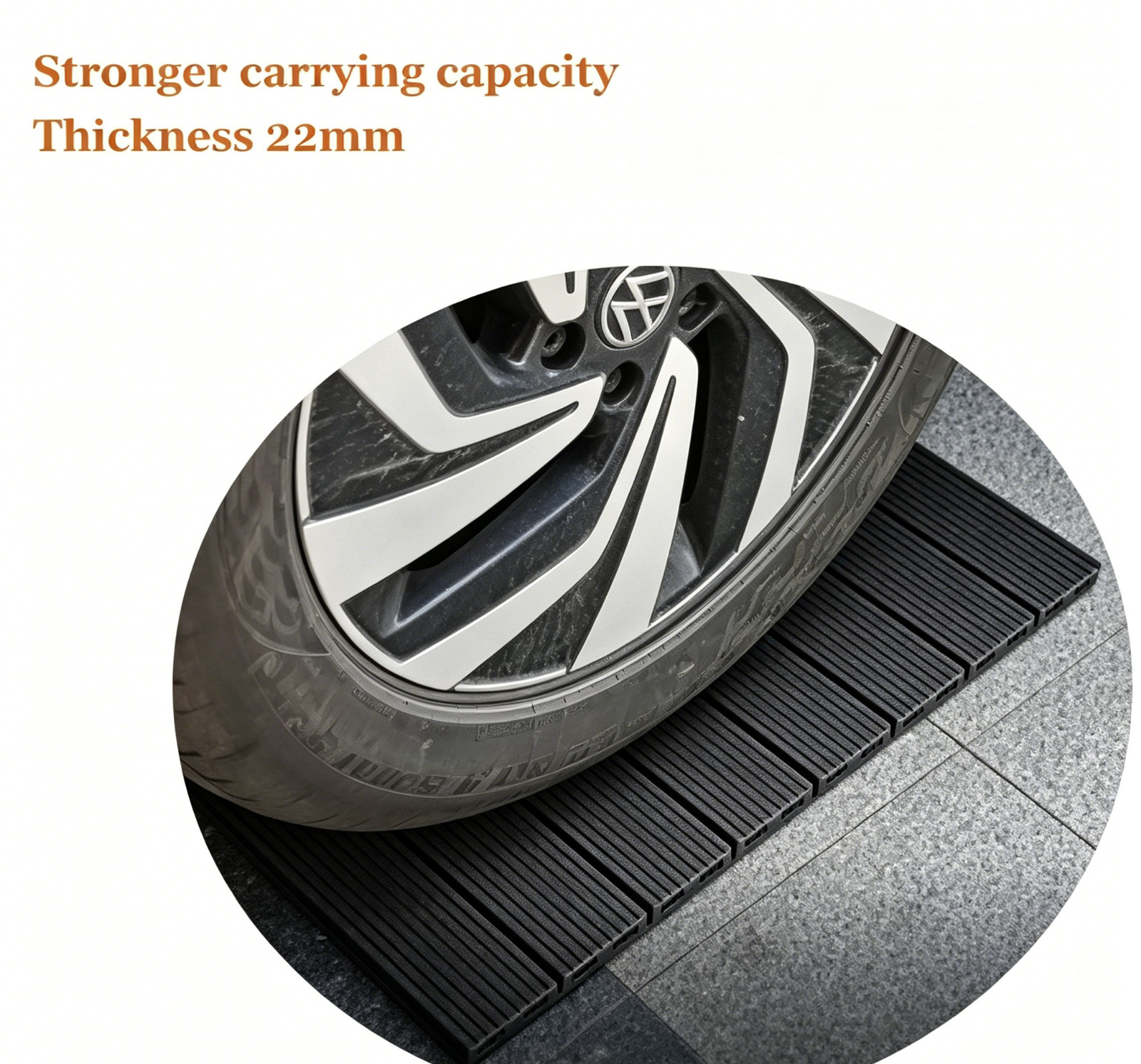 11Pcs Snap Together Floor Tiles Heat & Corrosion Resistant 300*300*22mm Outdoor